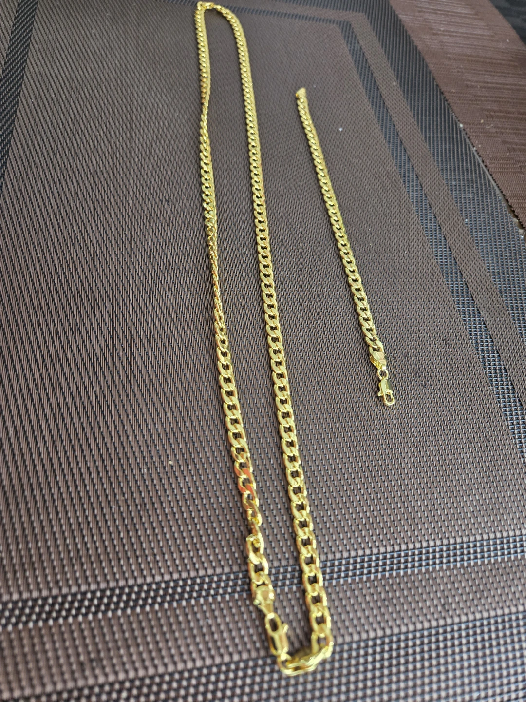 Gold Chain Necklace and Bracelet Set - photo 3