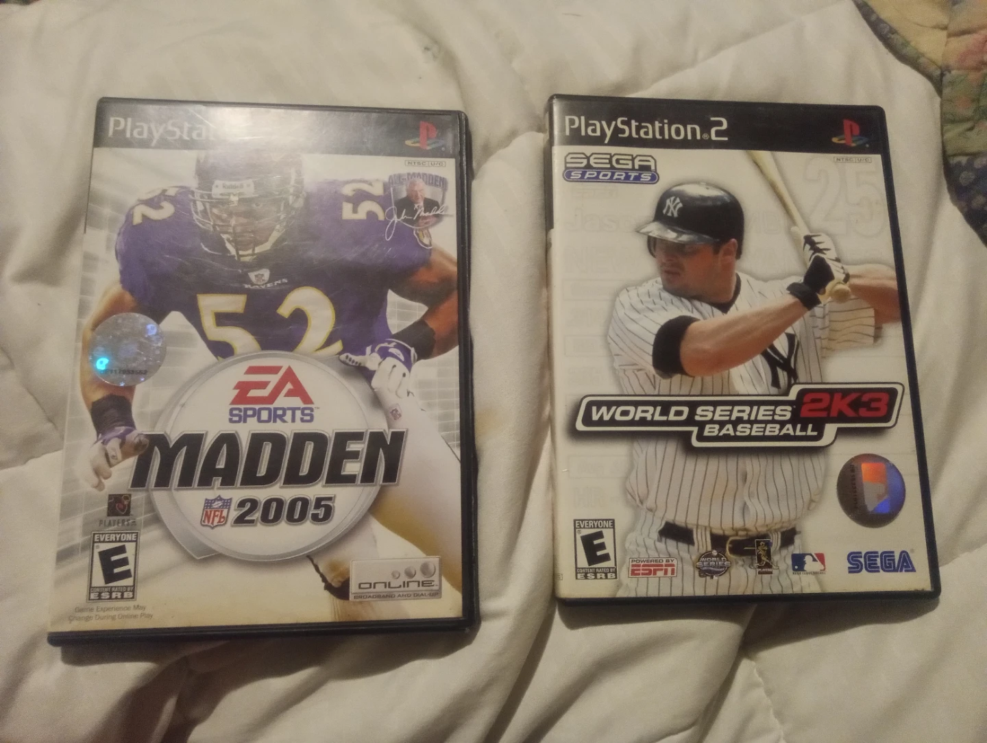 PlayStation 2 Madden 2005 and World Series 2K3 Baseball Games