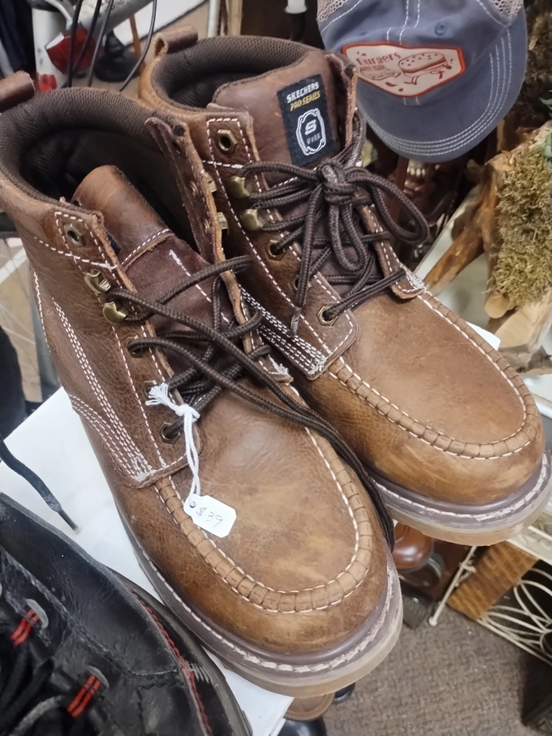Skechers Pro Series Brown Leather Boots