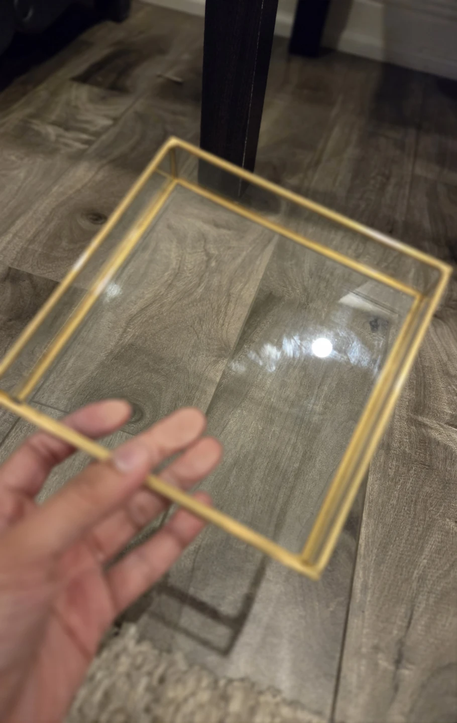 Glass and Gold Geometric Display Box