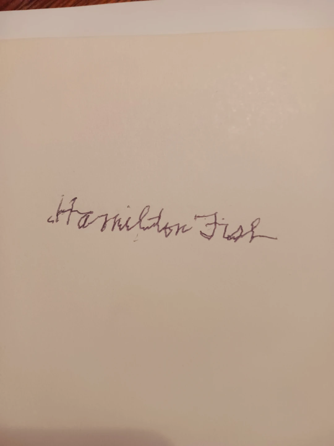 Collectible Signed First Edition book by Hamilton Fish - photo 3