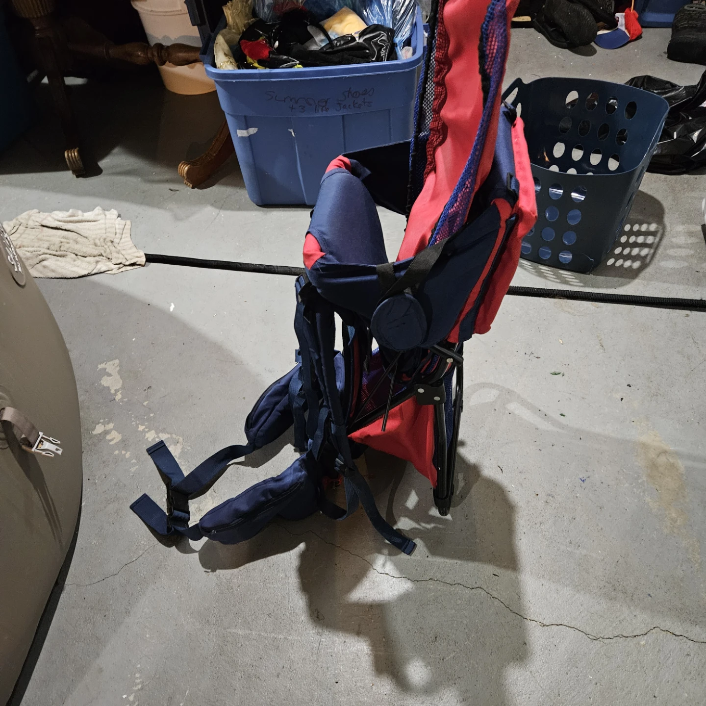 Blue and Red Child Carrier Backpack