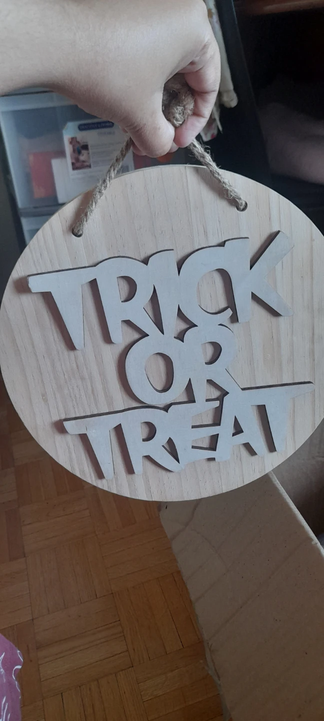 Wooden "Trick or Treat" Halloween Sign