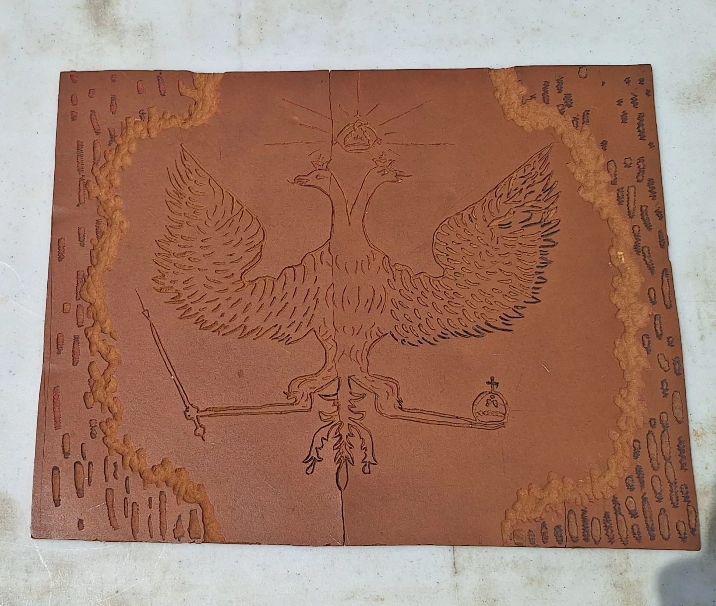 Decorative Carved Double-Headed Eagle Art Piece #freecycle