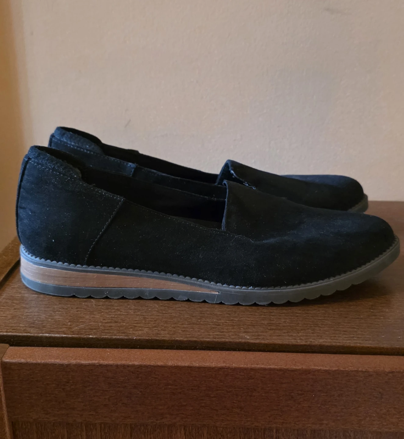 Dr. Scholl's Black Suede Loafers Size 8 - photo 2