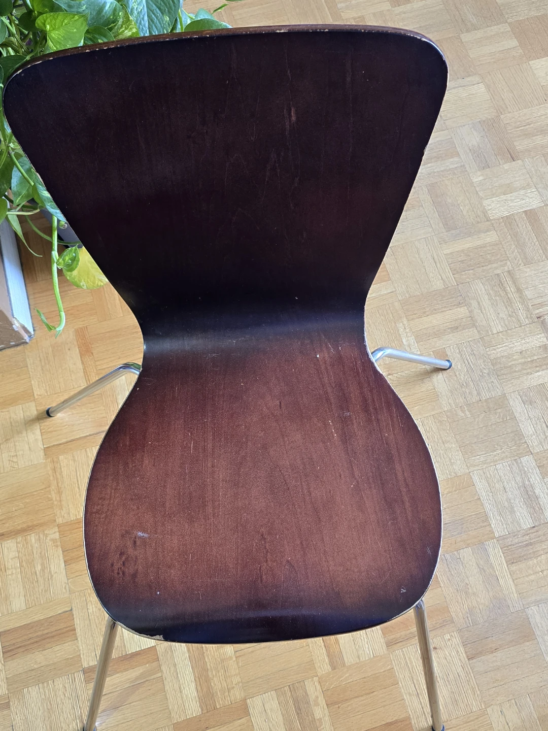 Wooden and metal chair
