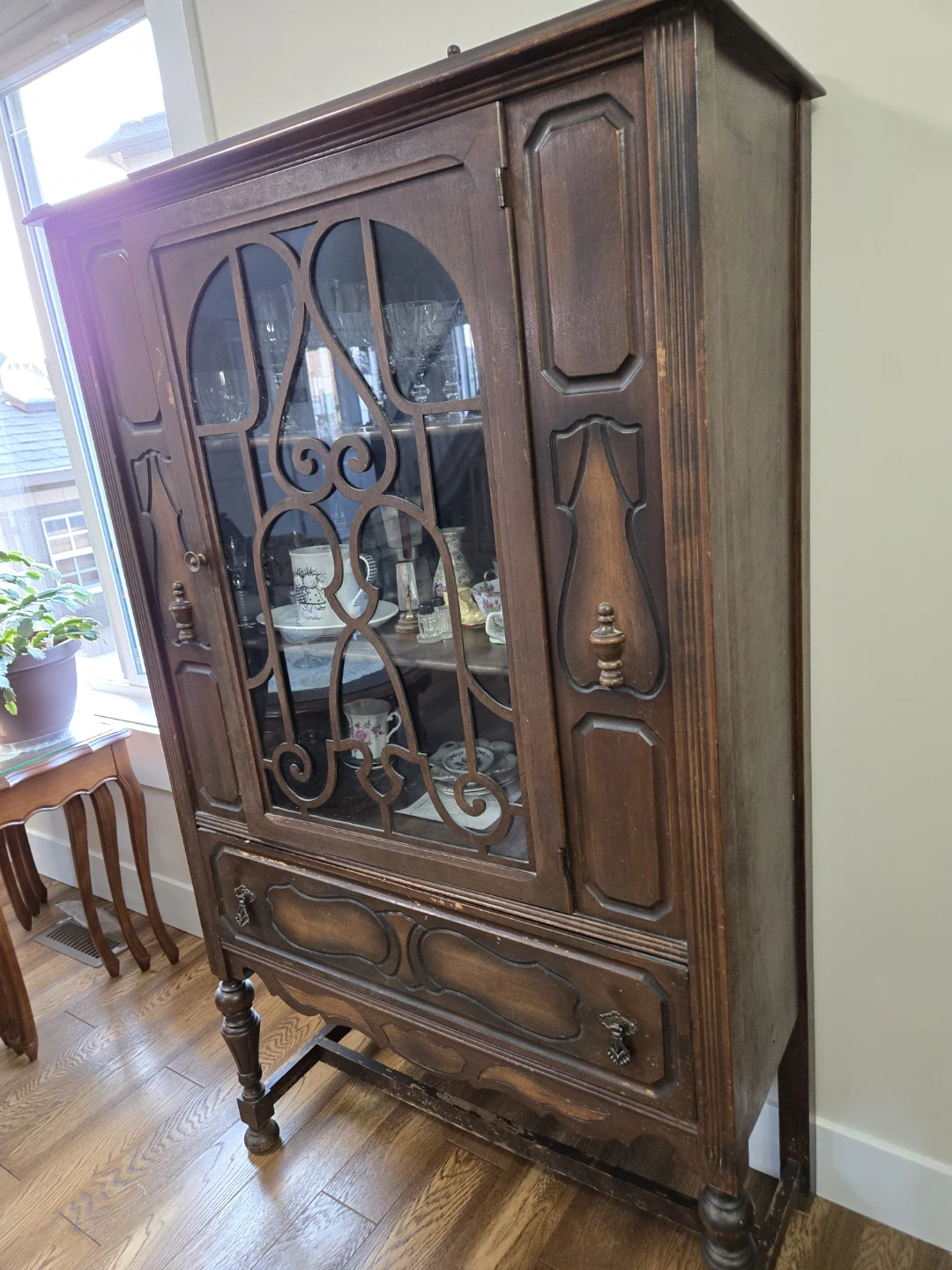 Antique China Cabinet Jacobean Style - photo 4