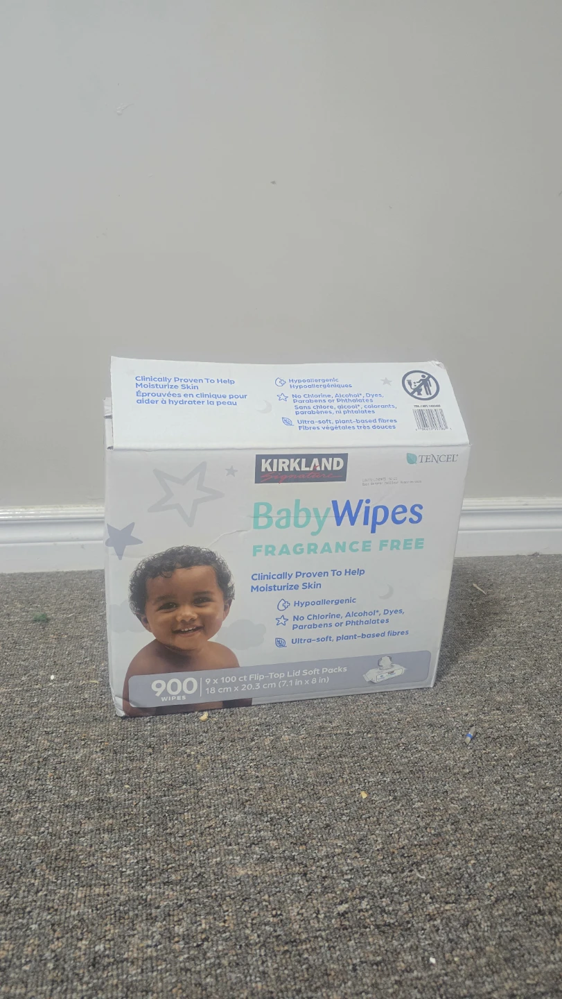 Kirkland Baby Wipes Fragrance Free - 900 Count
