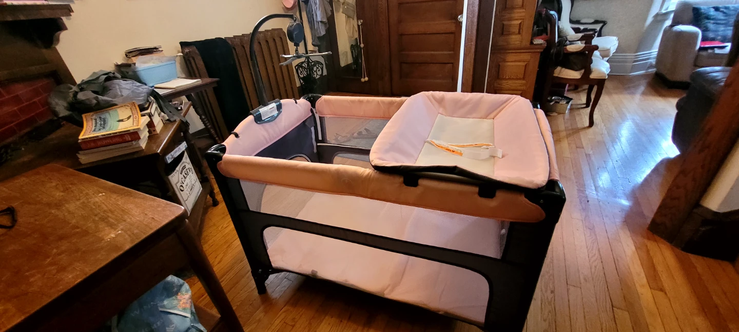 Pink Baby Playpen and Bassinet - photo 5