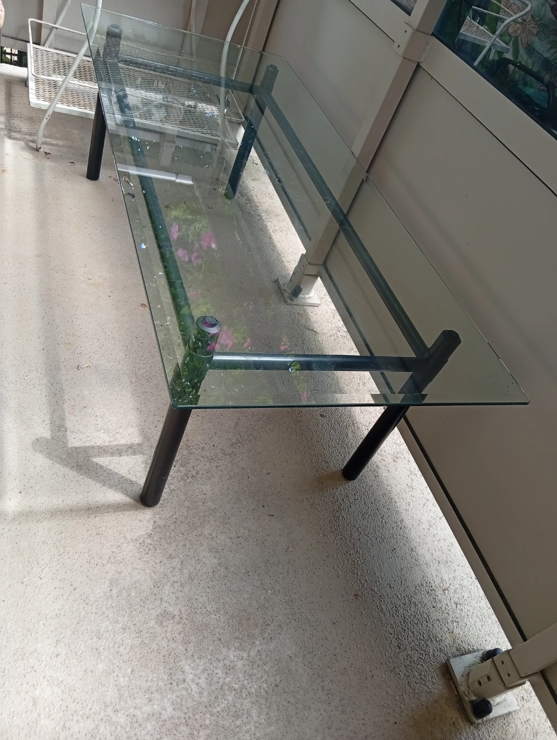 Glass top coffee table