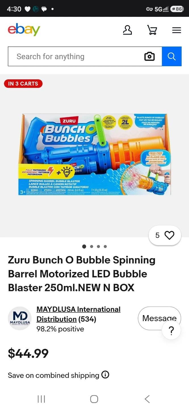 Zuru Bunch O Bubbles Spinning Barrel Bubble Blaster Toy - photo 4