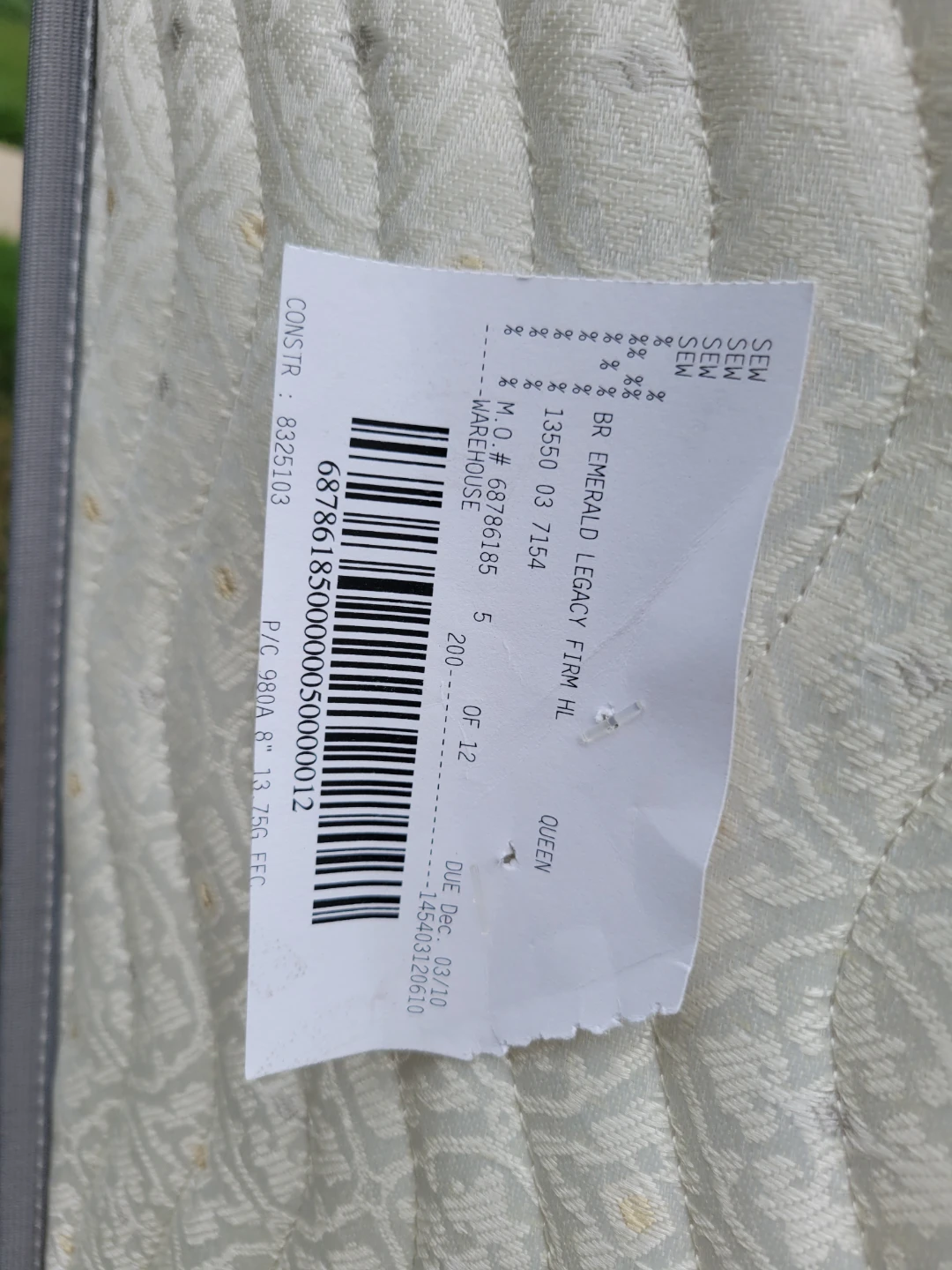 Beautyrest "BR Emerald Legacy Firm HL" Queen Mattress - photo 2