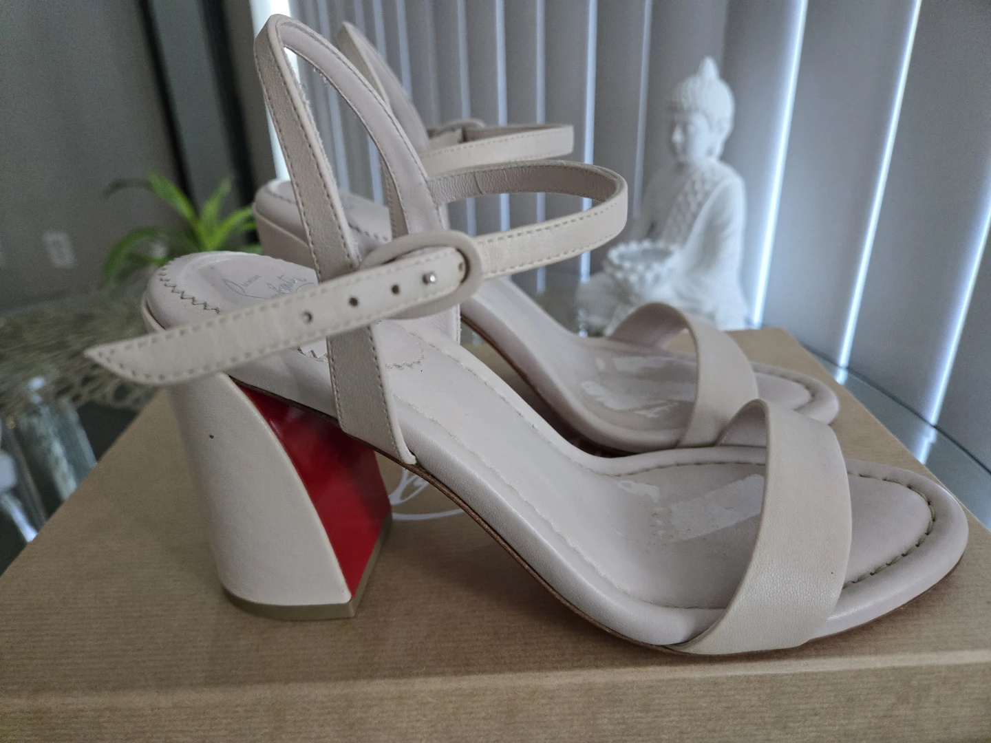 Christian Louboutin Leather Block Heel Sandals - photo 5