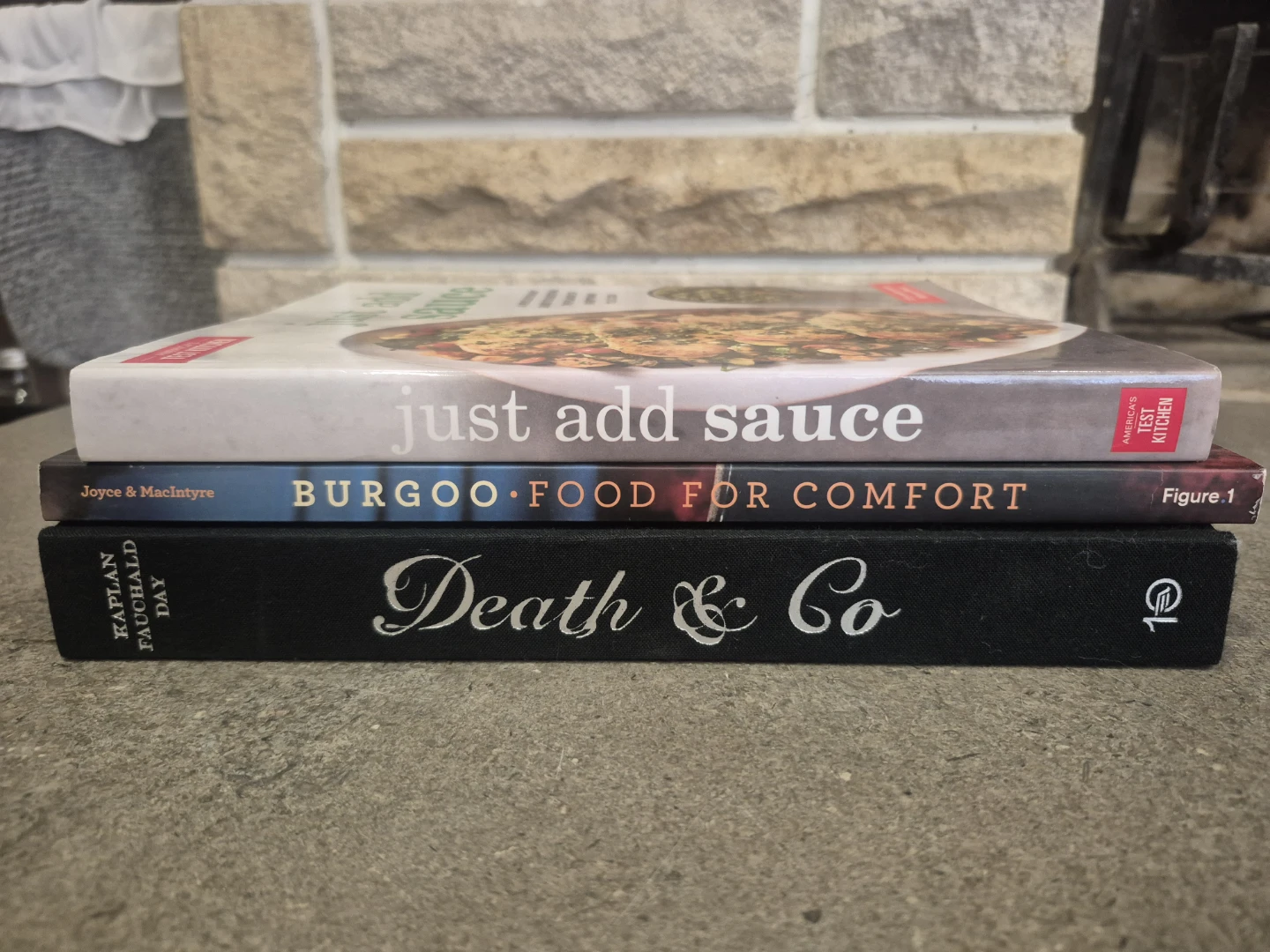Lot of 3 Cookbooks: Just Add Sauce, Burgoo, Death & Co.