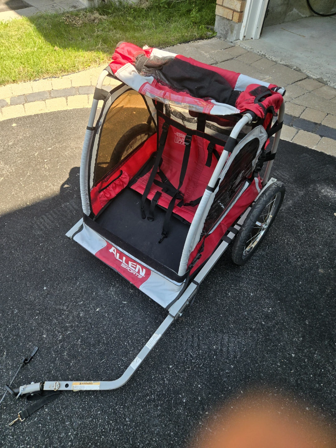 White Retro folding bicycle with Allen Child Trailer - photo 4