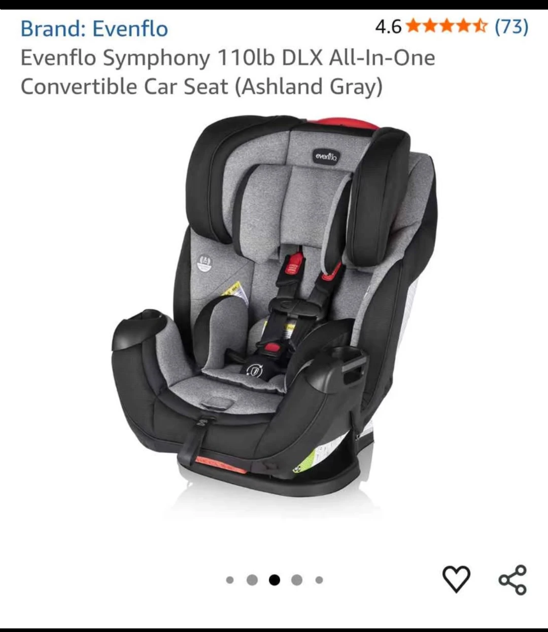 Evenflo Symphony DLX All-In-One Convertible Car Seat - photo 4