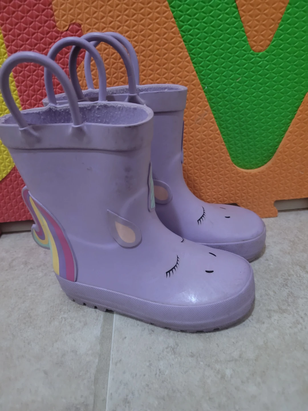 Unicorn Rain Boots toddler Size 6 - photo 3
