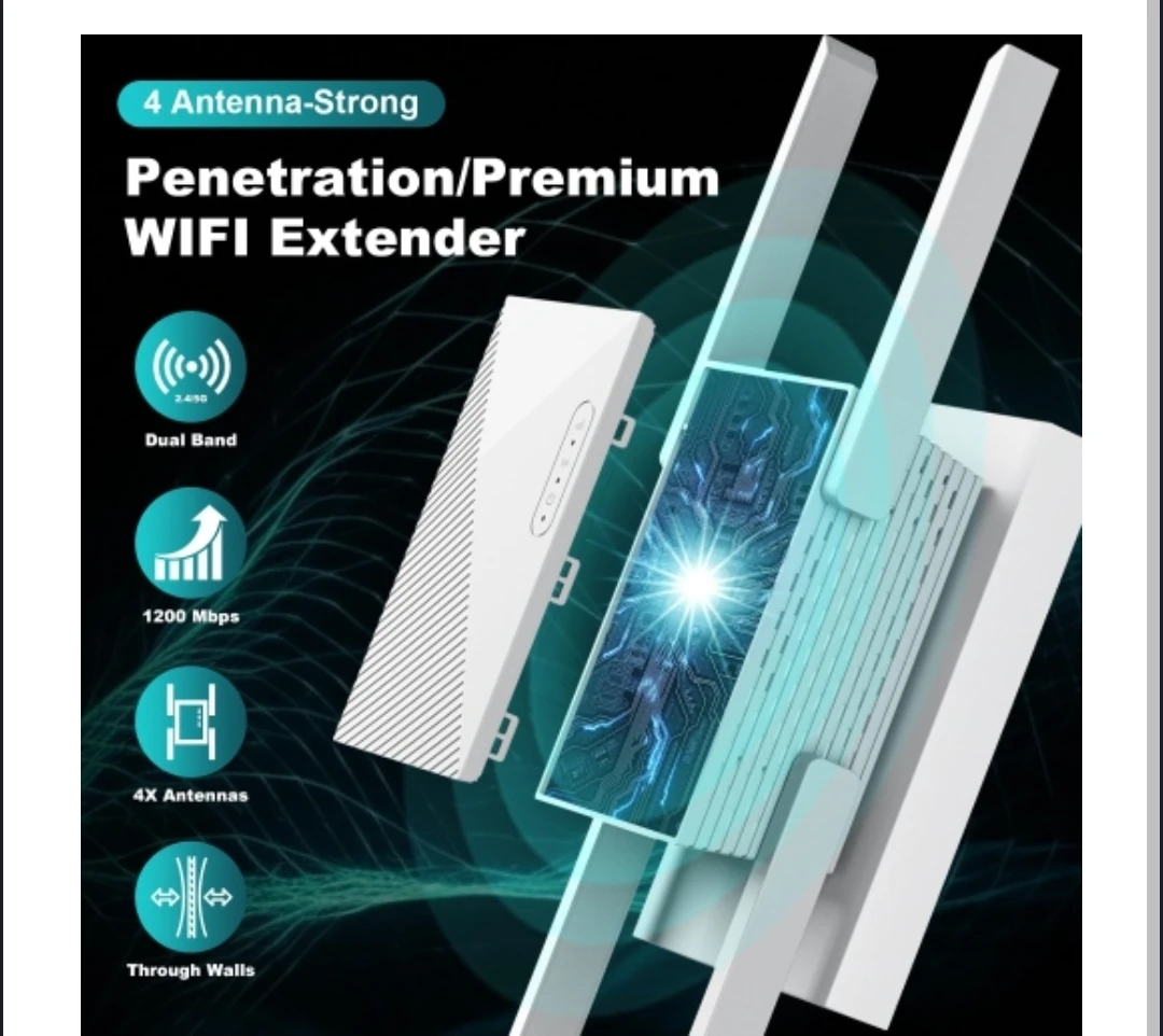 WiFi Extender Booster Repeater Dual Band 2.4GHz & 5GHz - photo 4