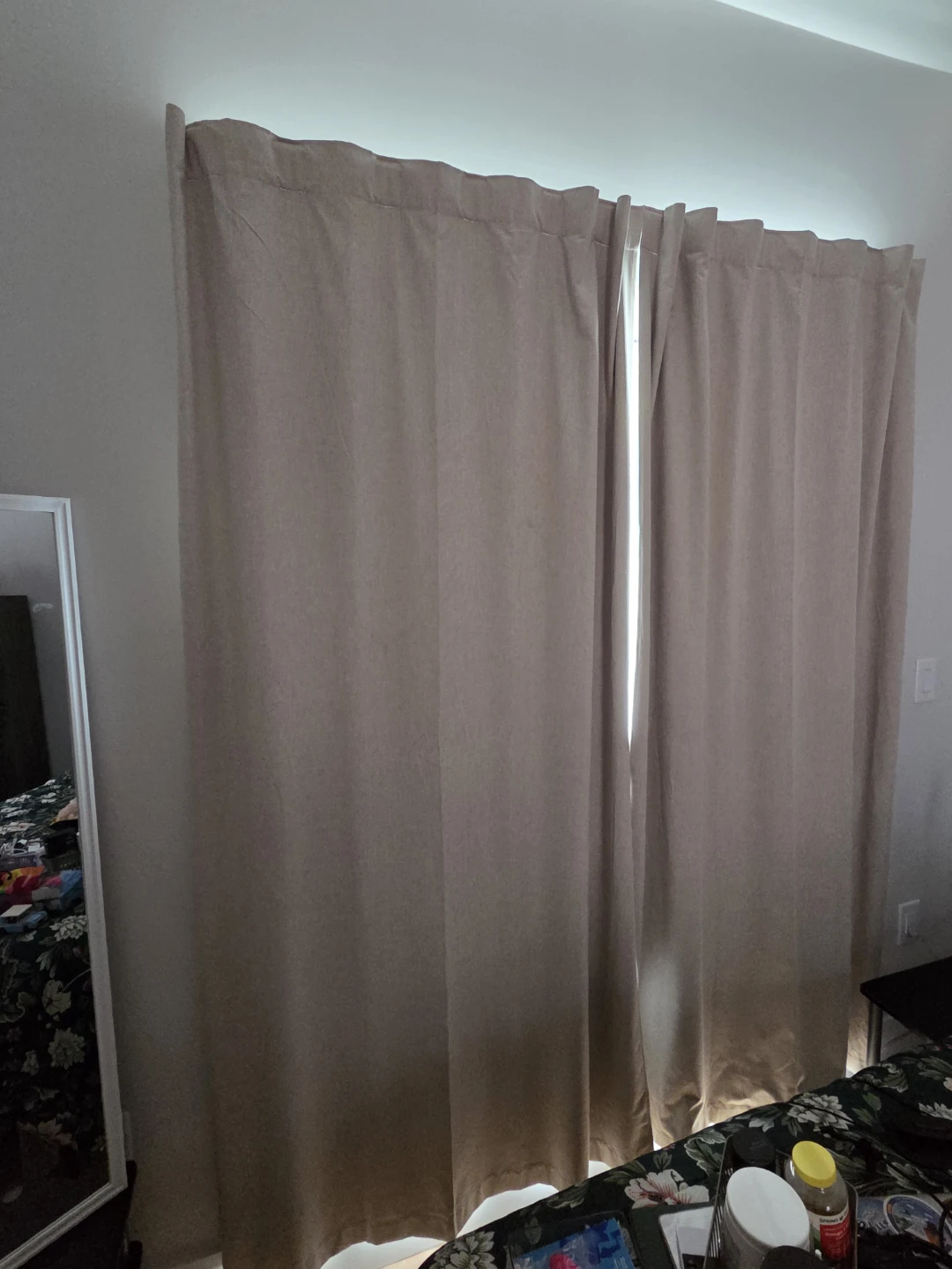 Beige Blackout Curtains – Excellent Condition - photo 2