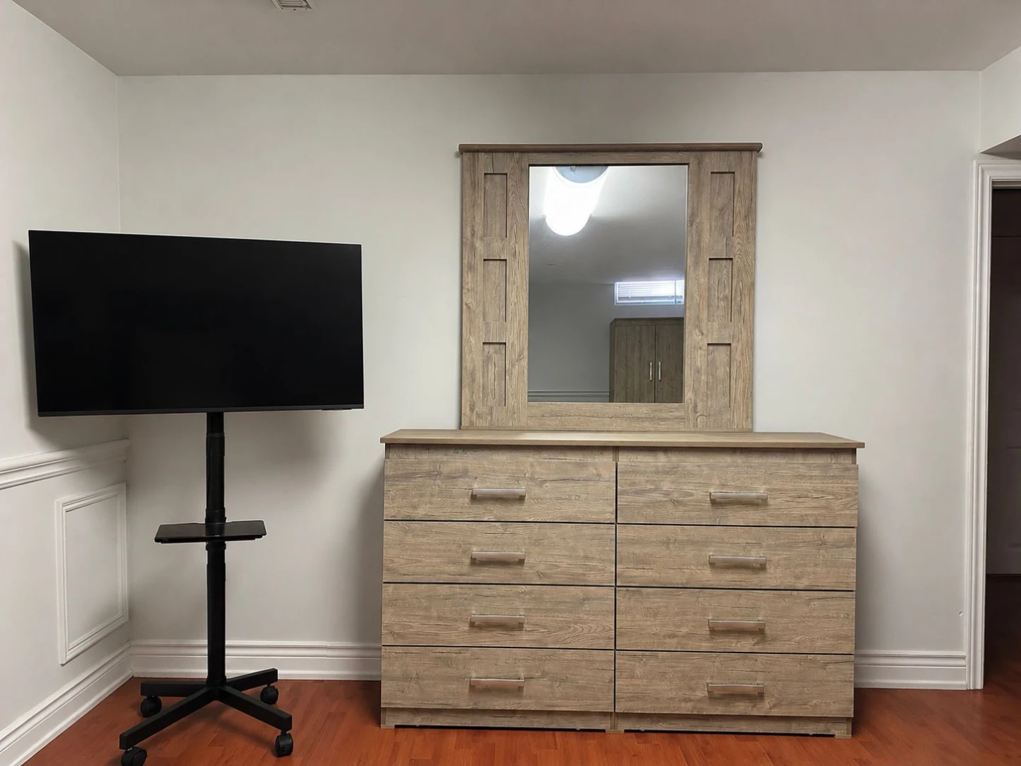 3 items Wooden Wardrobe with Drawers ,Dresser  and Queen bed