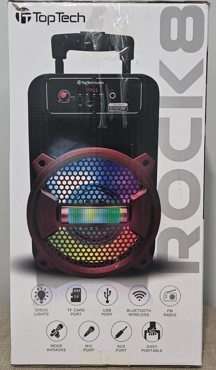 Top Tech Rock8 Bluetooth Speaker with Dynamic Light Display - photo 3
