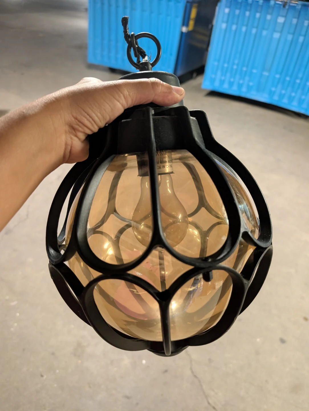 Waterproof Black Globe Pendant Light Fixture - photo 3