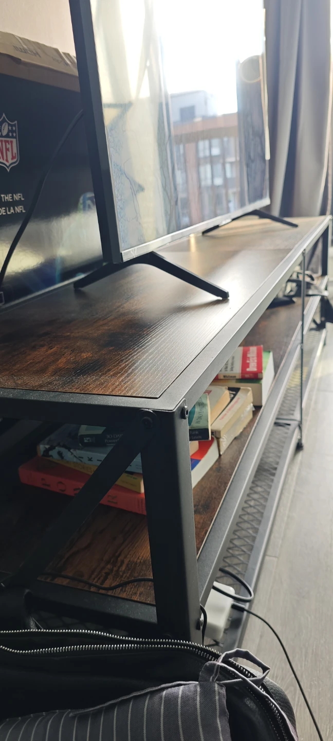 TV Stand 70" – Industrial Wood & Metal, Fits Up to 70" TVs - photo 2
