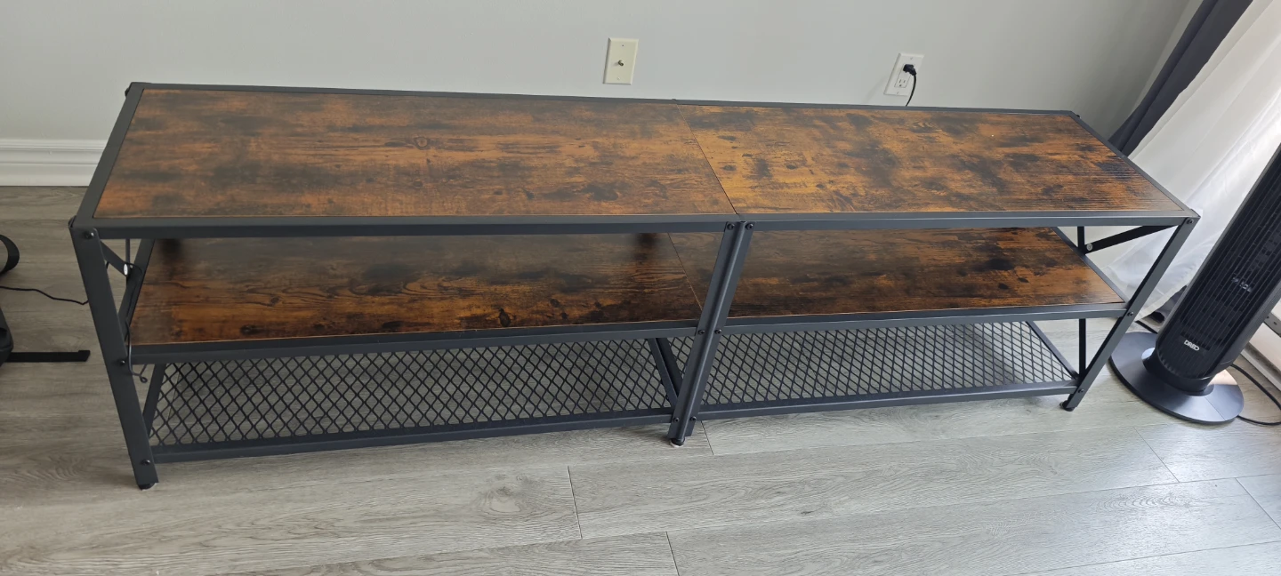 TV Stand 70" – Industrial Wood & Metal, Fits Up to 70" TVs - photo 4