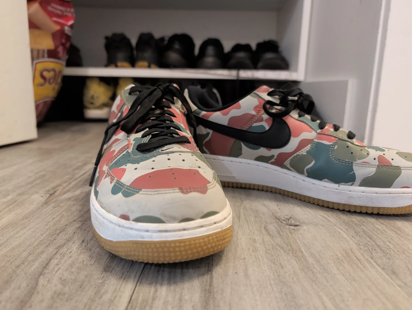 Nike Air Force 1 Camo Sneakers - photo 2