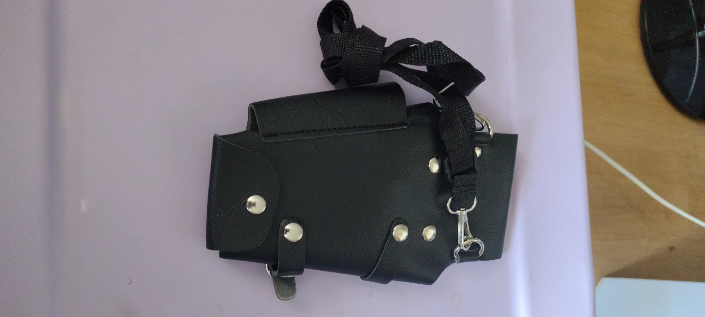 Black Leather Barber & Beauty Scissor Pouch - photo 3