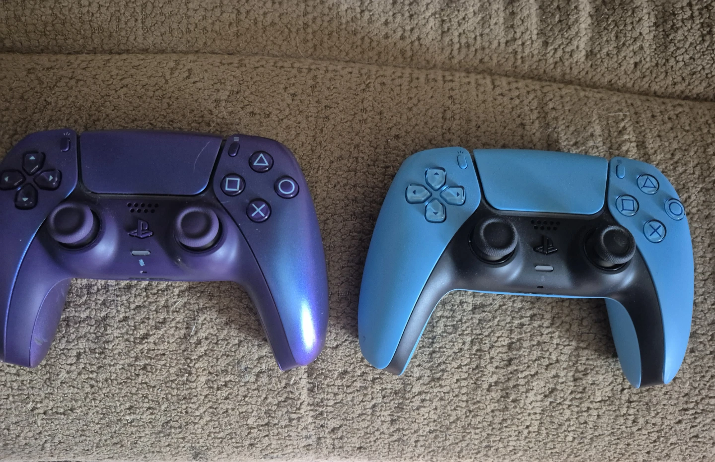 Sony PlayStation DualSense Controllers (Purple & Blue)