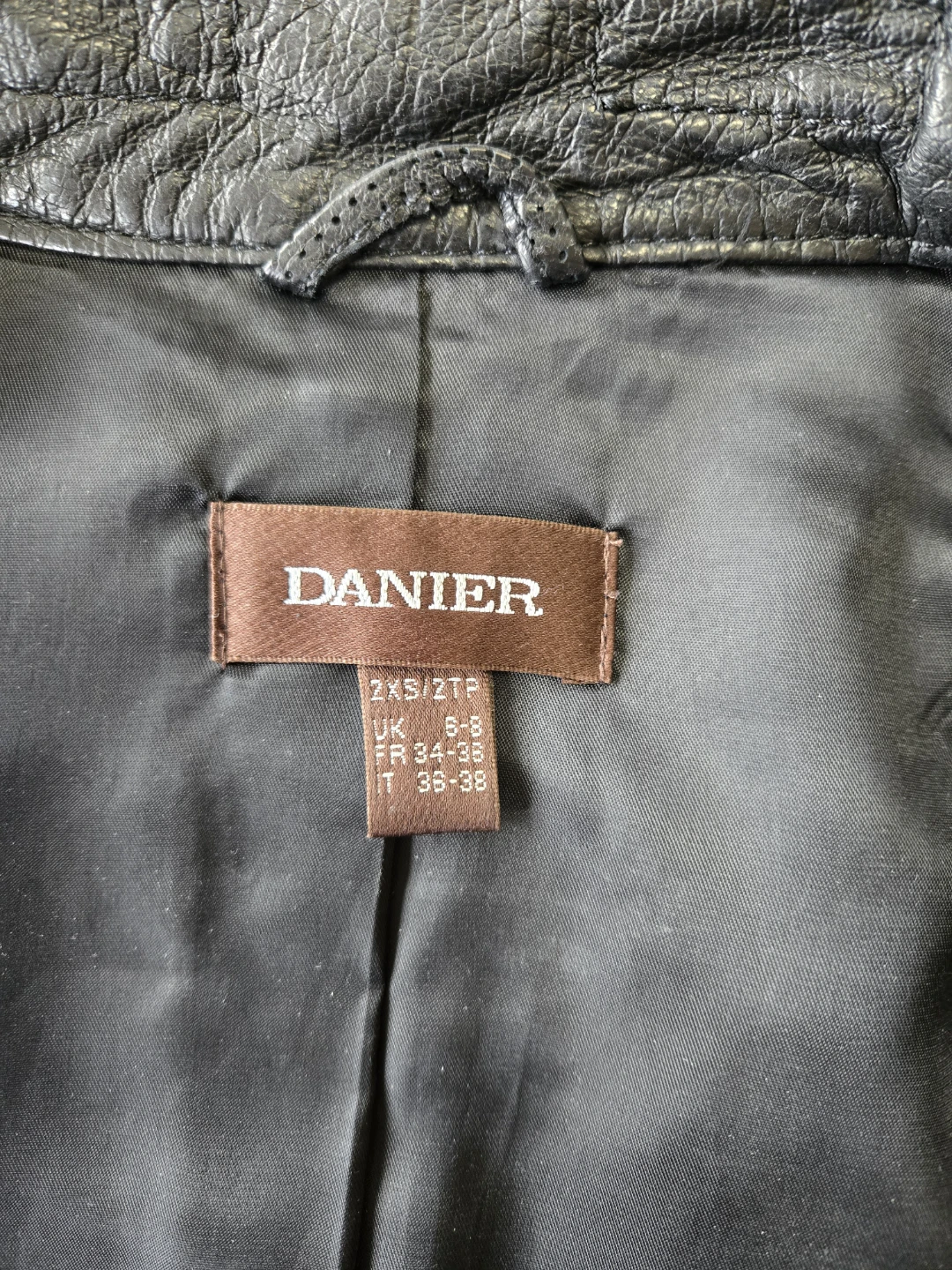 Danier Black Perforated Leather Motorcycle Jacket - photo 3
