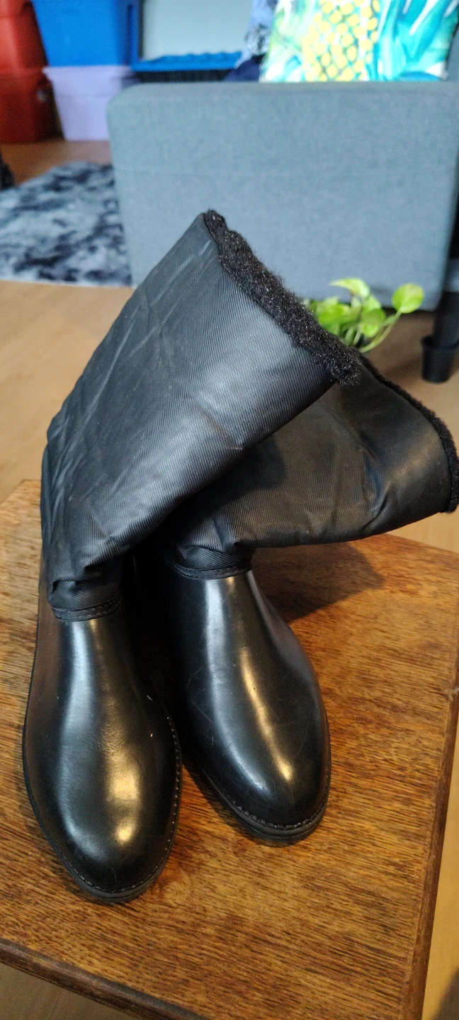 Black Winter Boots with Fur Trim - photo 3