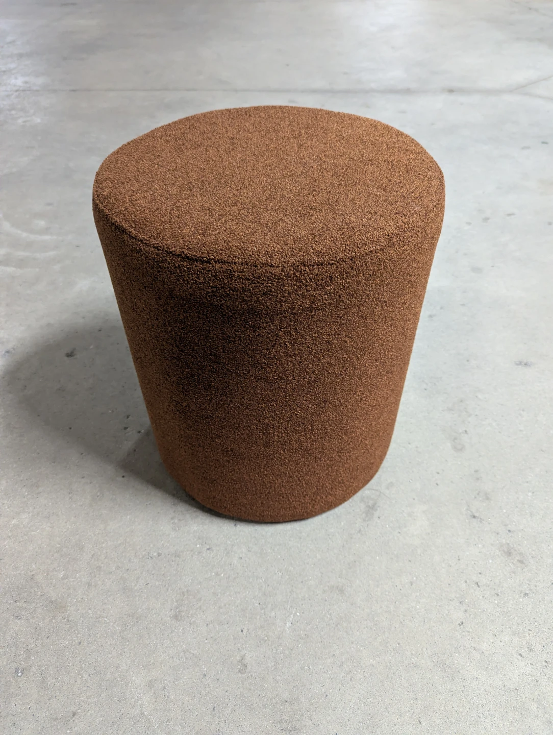 Brown Upholstered Ottoman Stool
