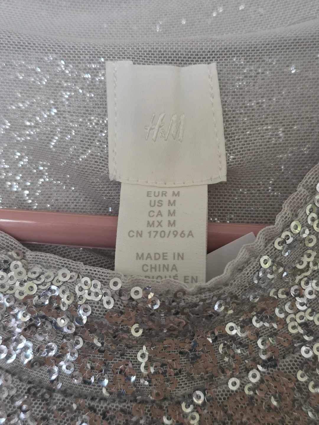 New tagged H&M Sequin Top - Silver, Size M - photo 2