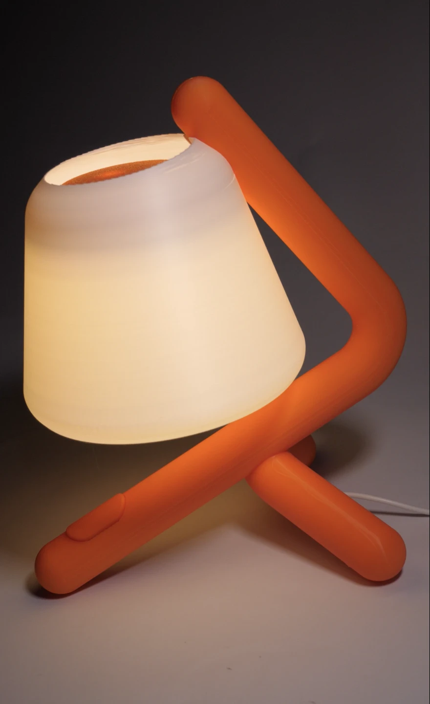 Orange and White Table Lamp