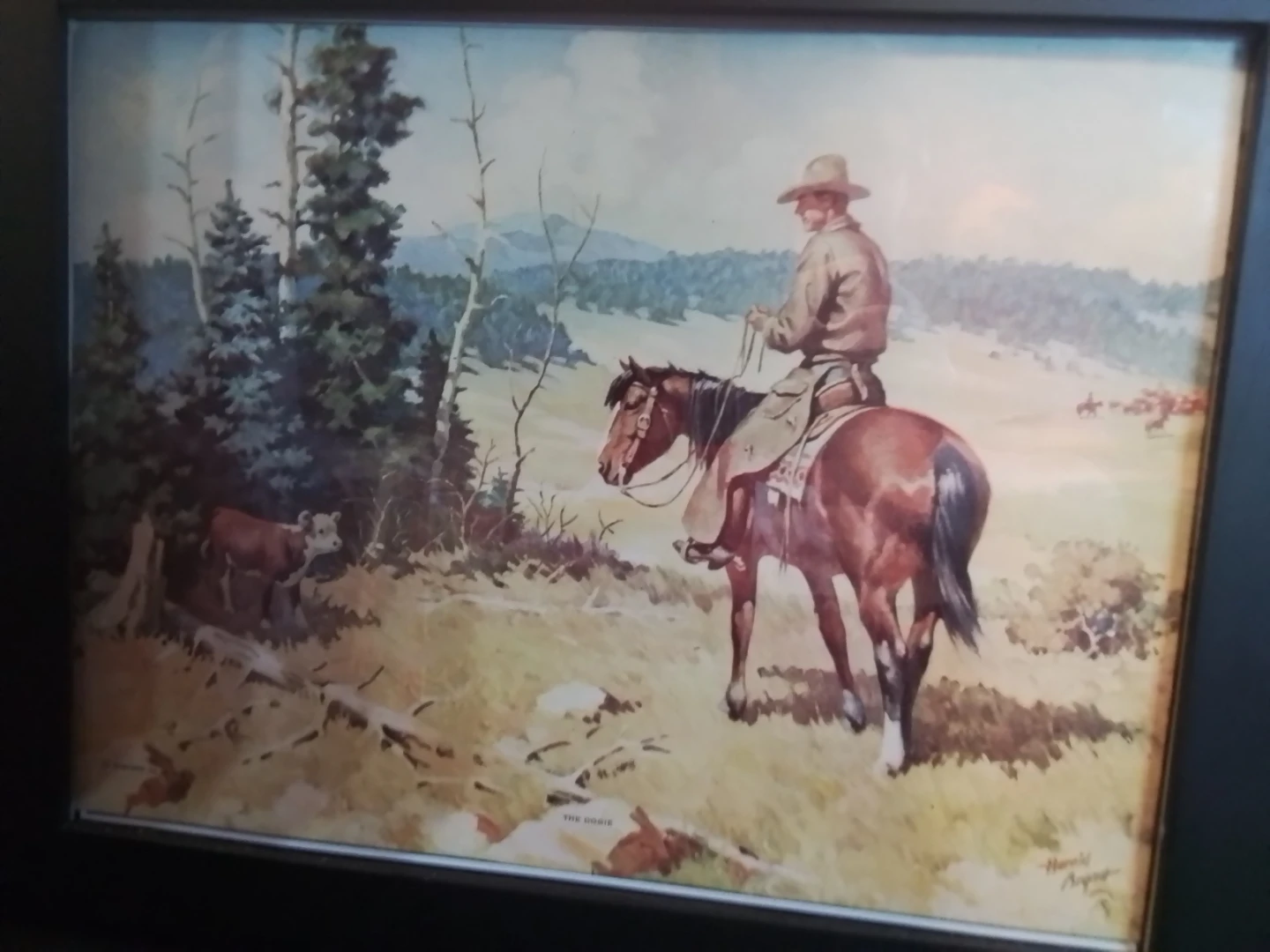 Vintage 1930s Western Calendar Art Print - photo 2