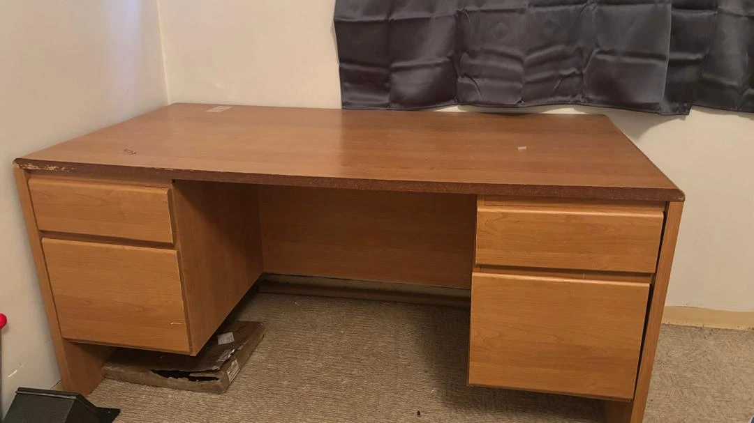 Wooden Desk with Drawers