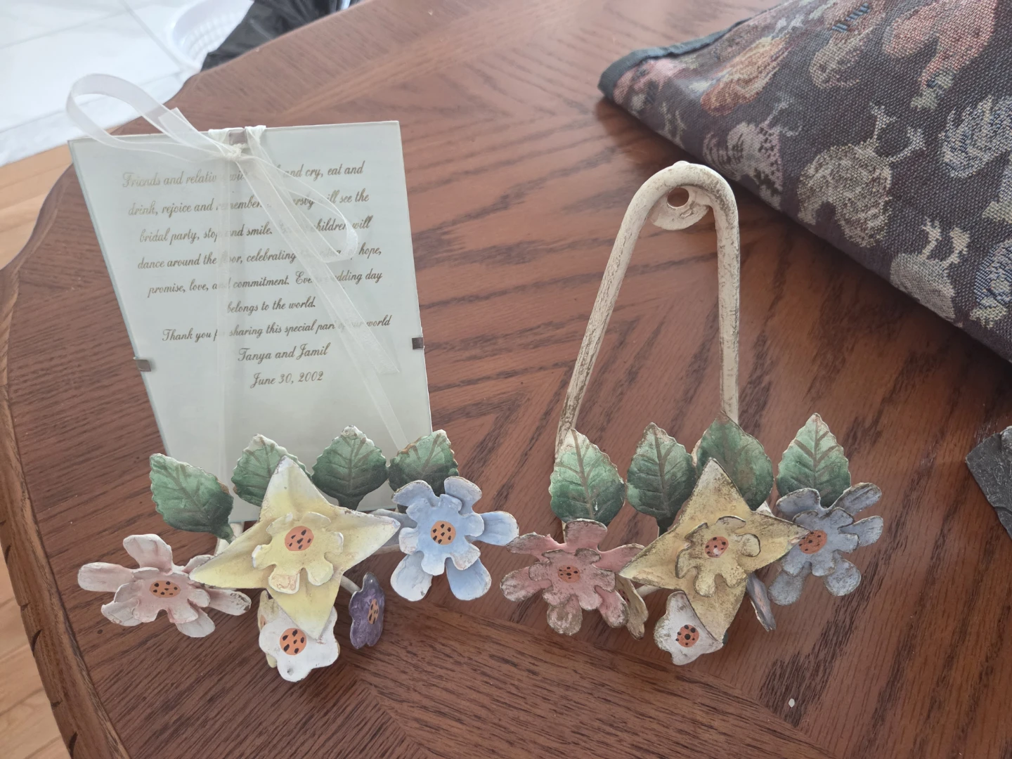 Decorative Floral Photo Frame Wedding Keepsake - photo 3