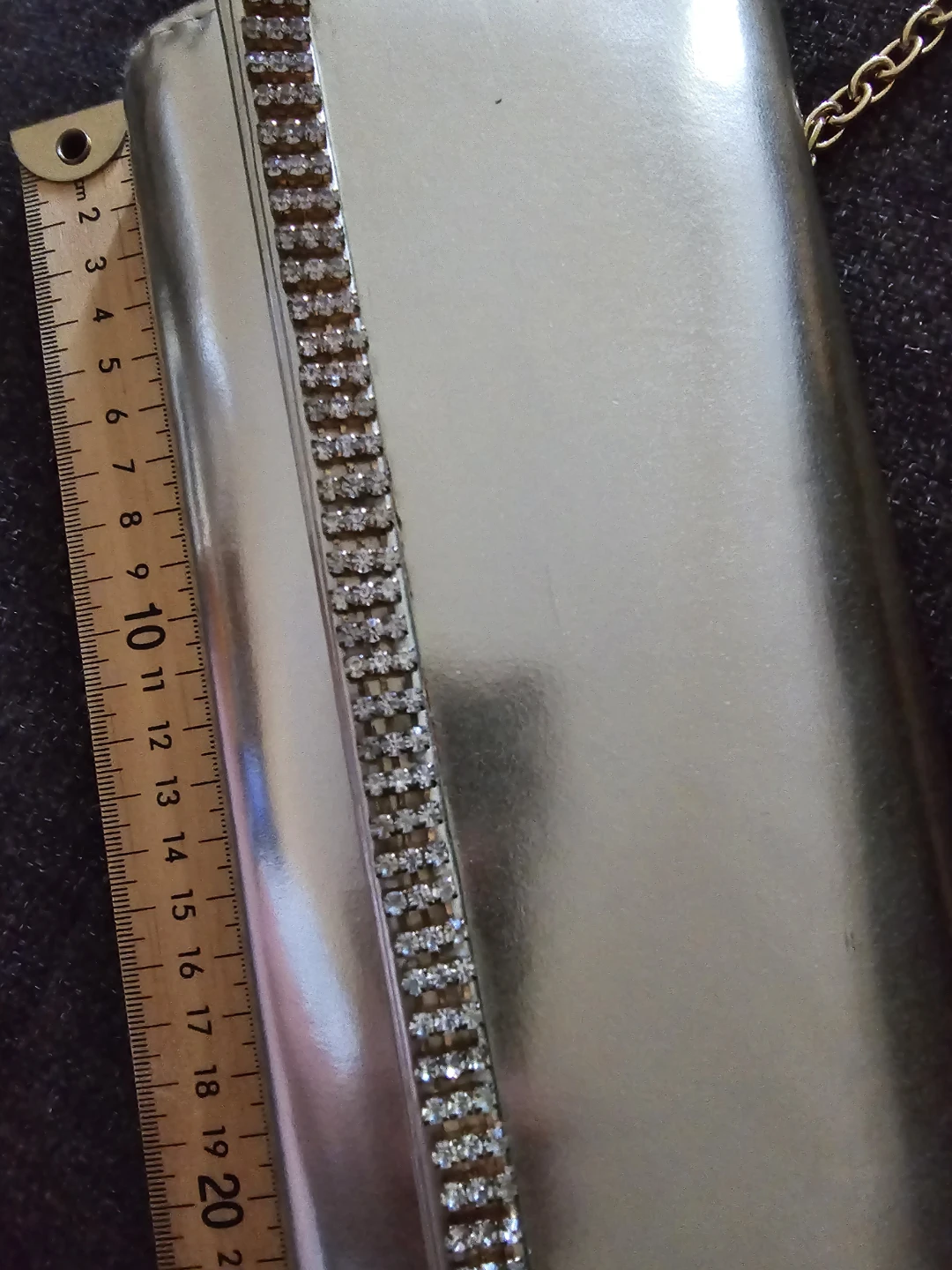 ALDO Gold Clutch Bag with Rhinestone Embellishment - photo 3