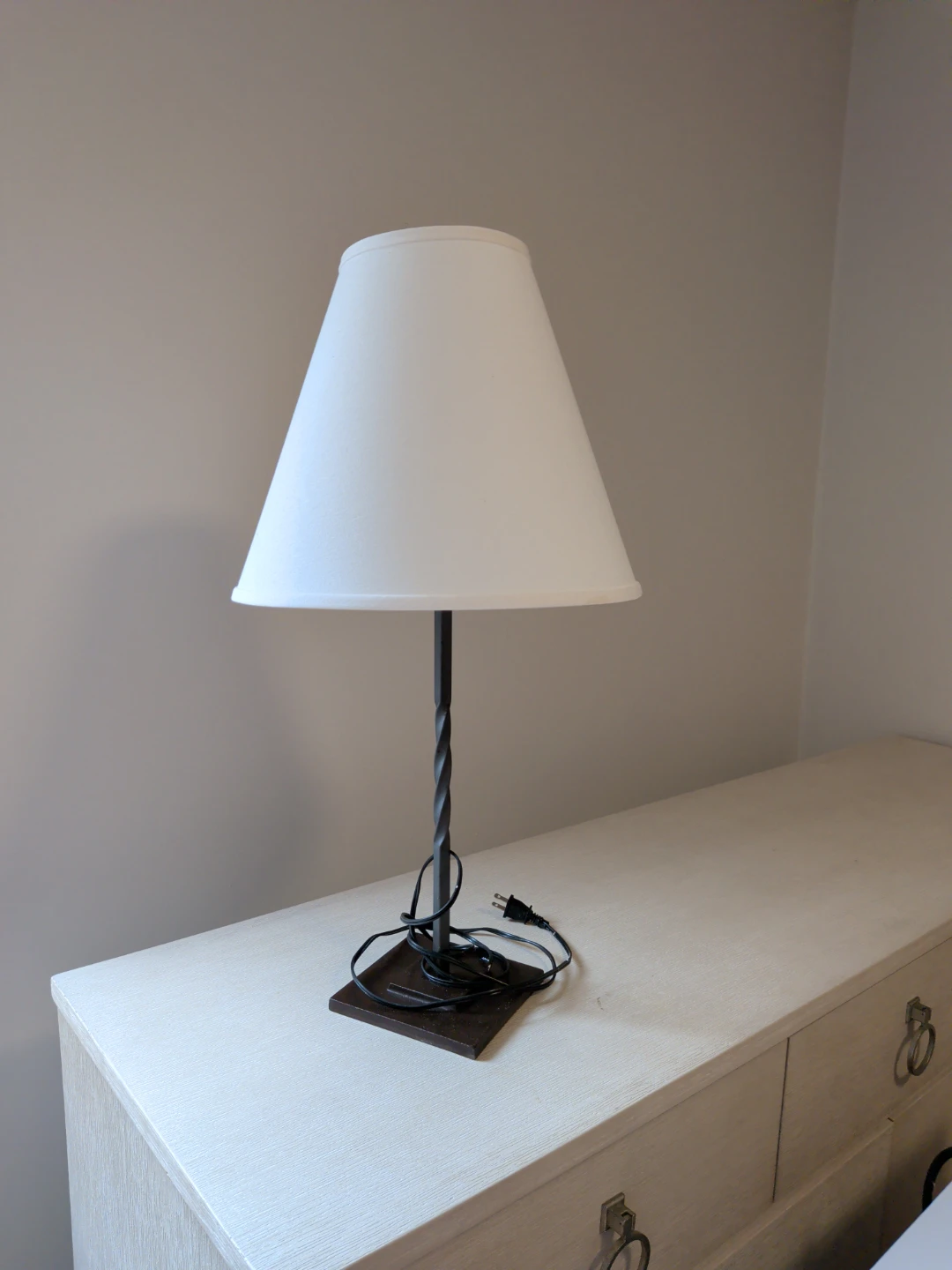 Table Lamp with White Shade - photo 2