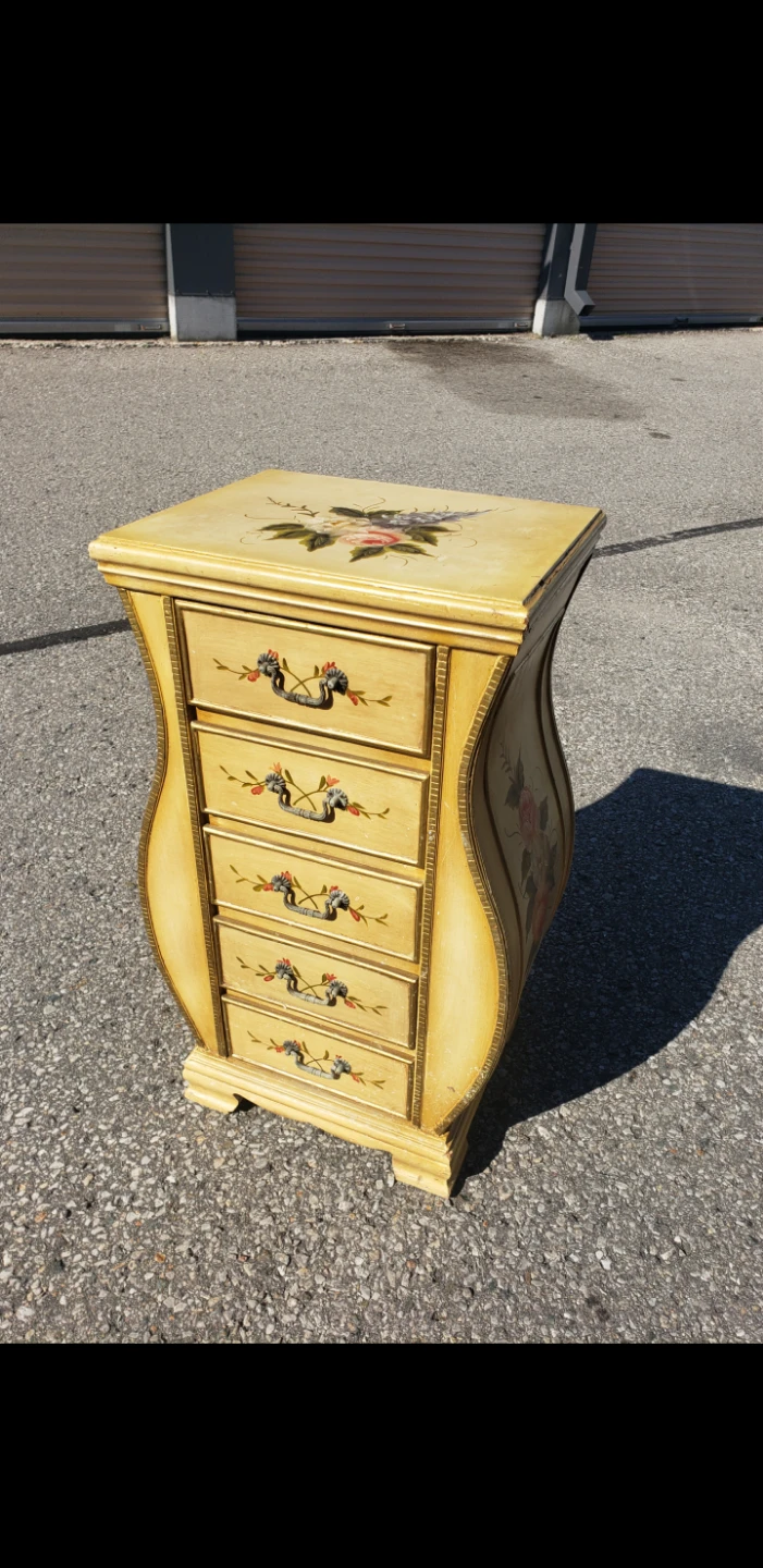 Vintage Hand-Painted Chest of Drawers