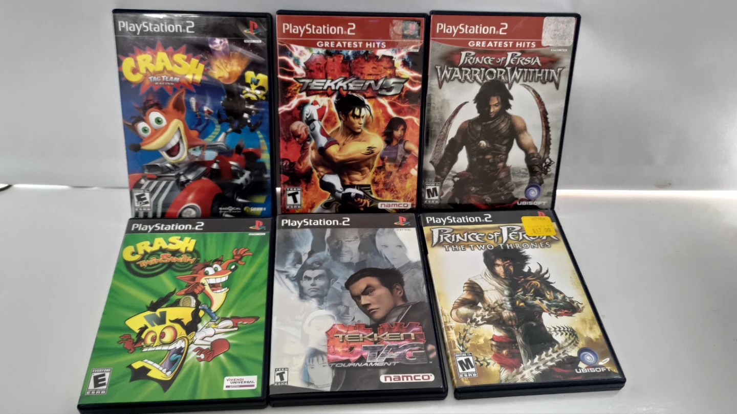 PlayStation 2 Games Bundle - Crash, Tekken, Prince of Persia