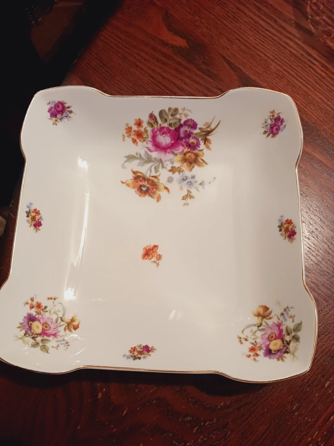 Rosenthal German Porcelain Floral Square Serving Dish - photo 4