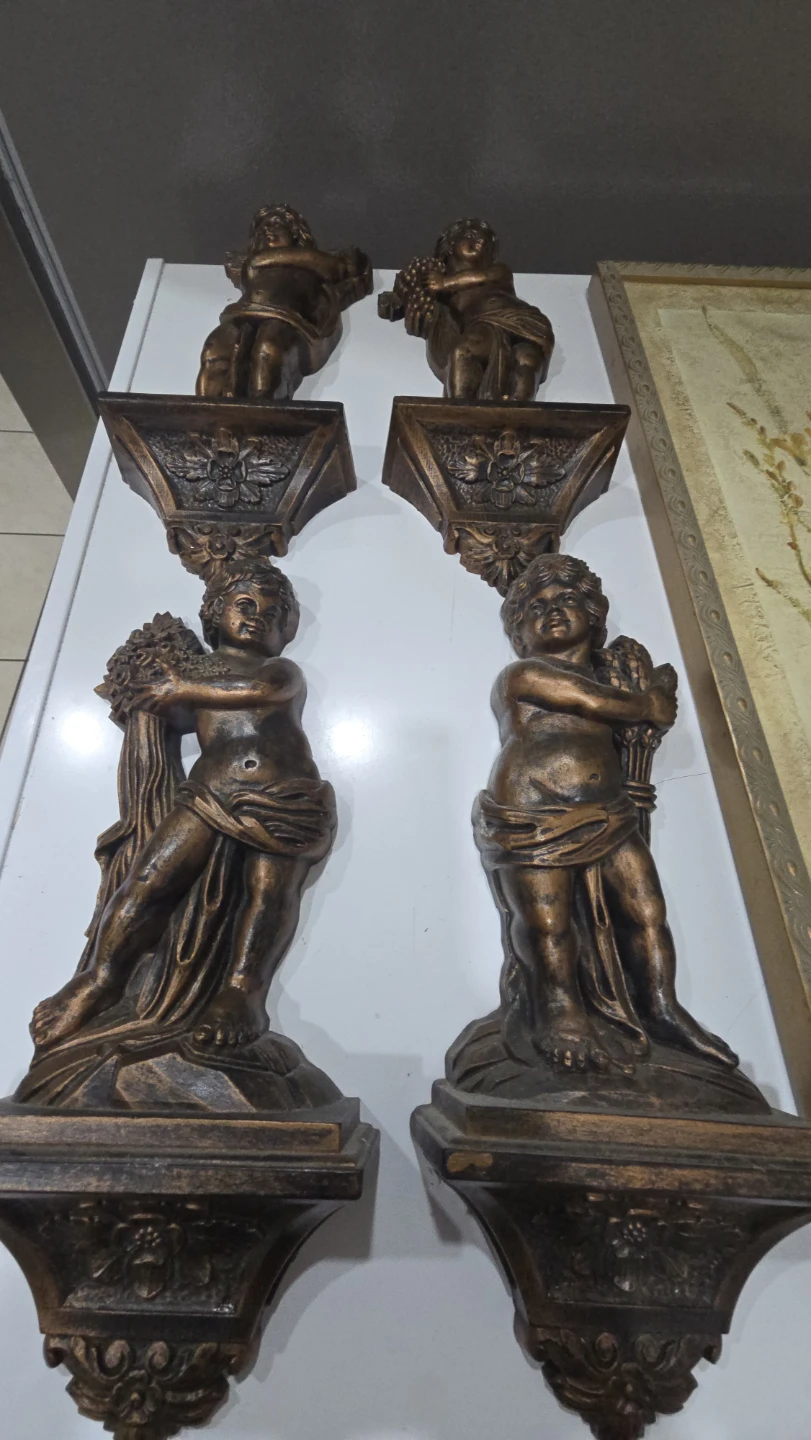 Wall Art Set - Cherub Shelf Sitters & Botanical Prints - photo 4