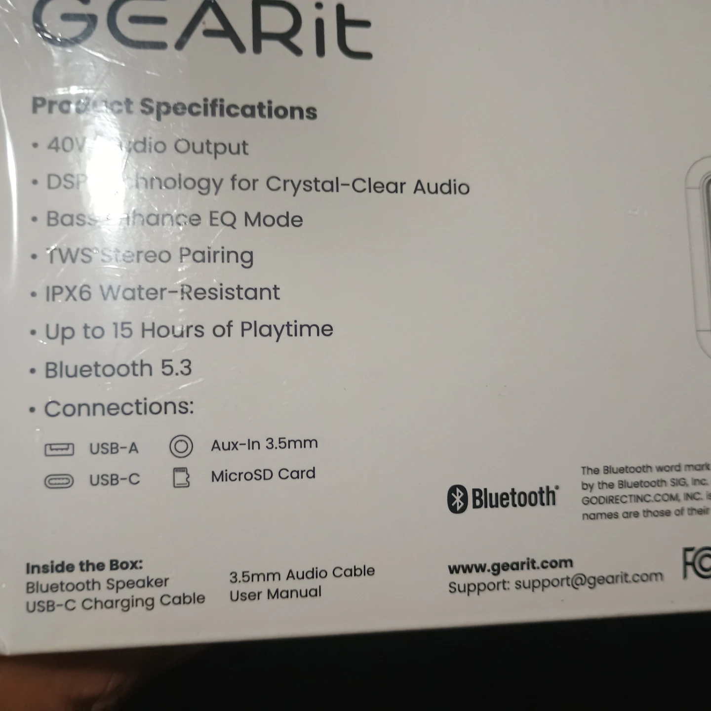 GEARit Portable Bluetooth Speaker - 40W, Water-Resistant - photo 3