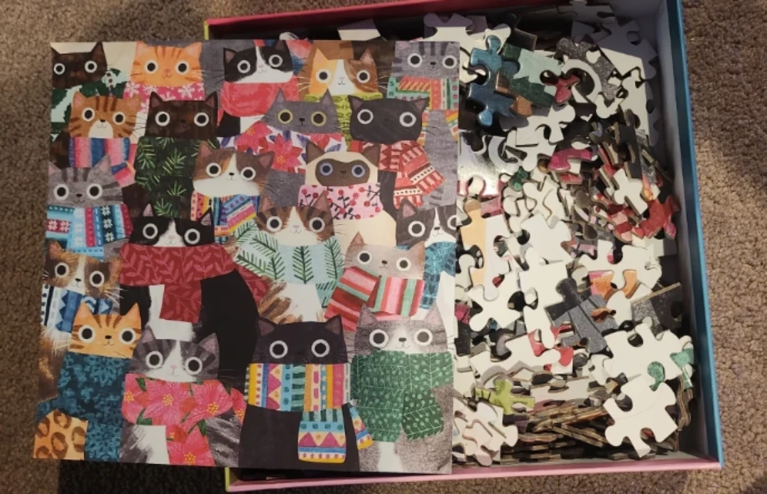 Galison "Wintry Cats" 500 Piece Jigsaw Puzzle - photo 4
