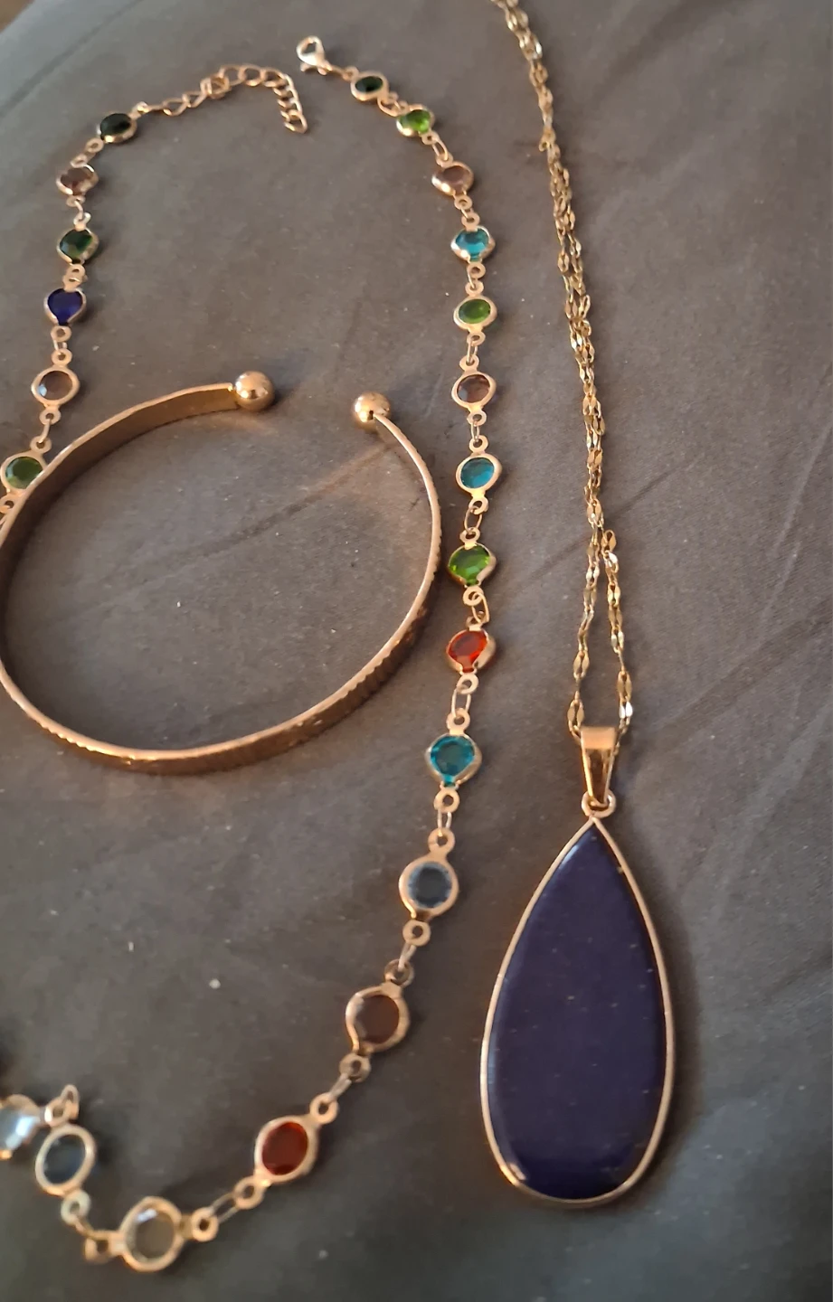 Teardrop Lapis Lazuli Pendant Necklace - photo 2