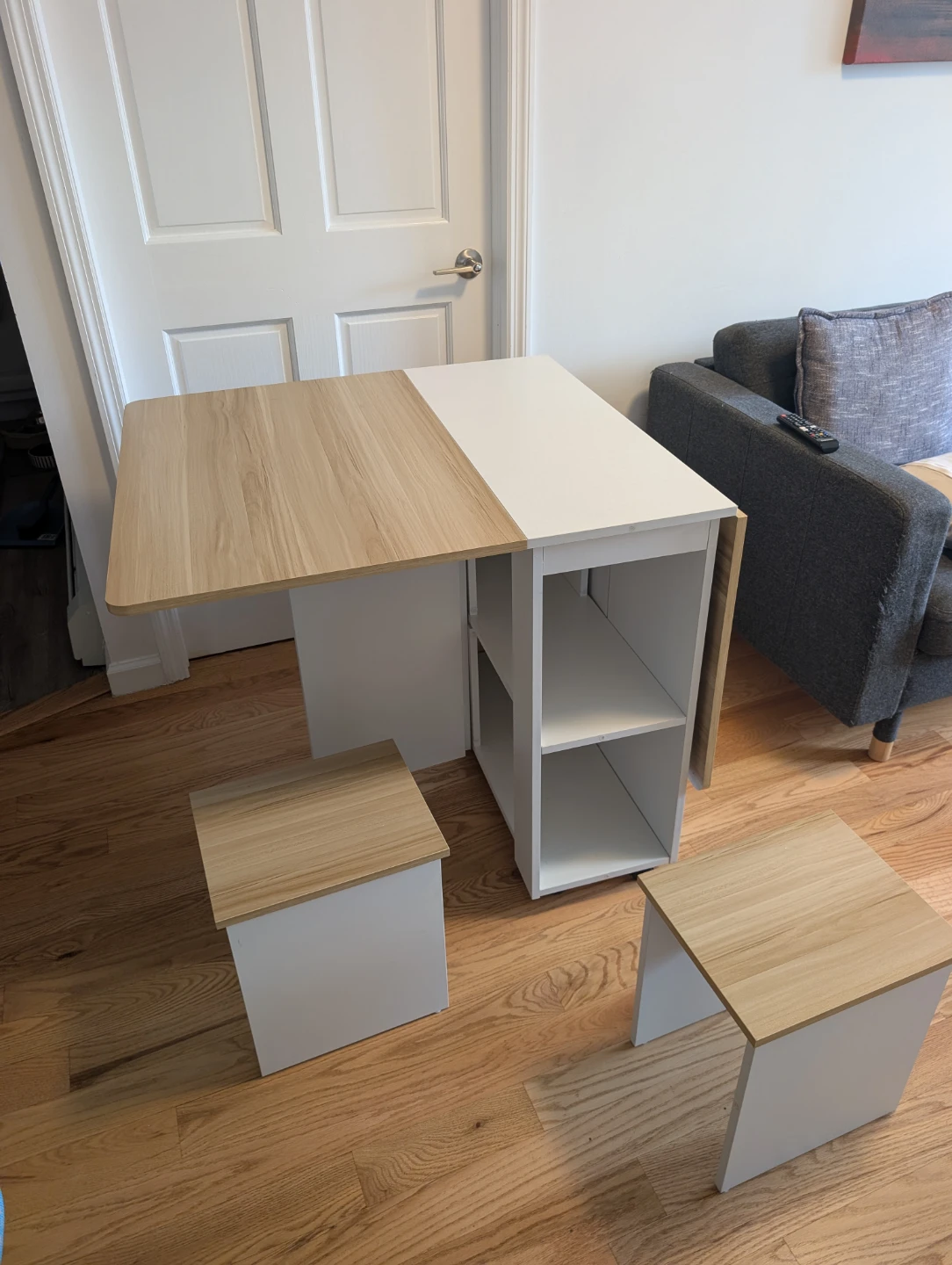 Drop Leaf Dining Table and Stool Set - photo 4