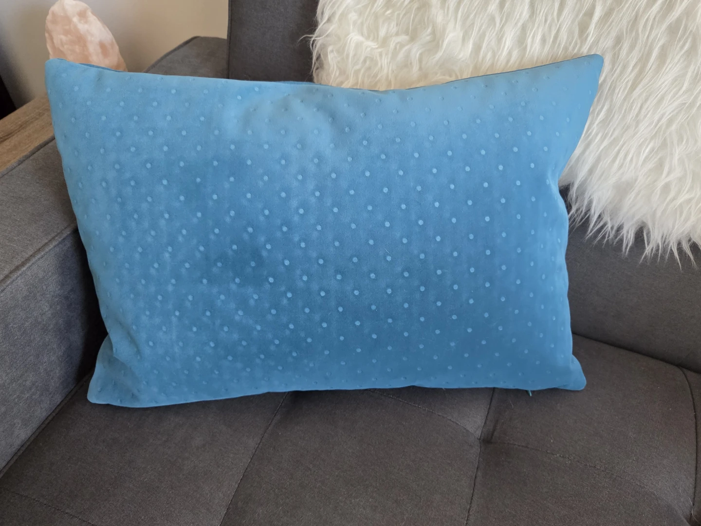 Rodeo Home Blue Velour Pillow